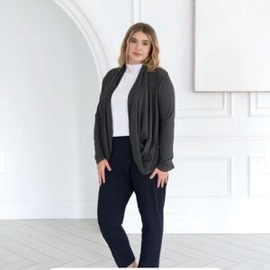 Encircled Gray 5 Ways The Bamboo Everyday Twist Top - Size Small